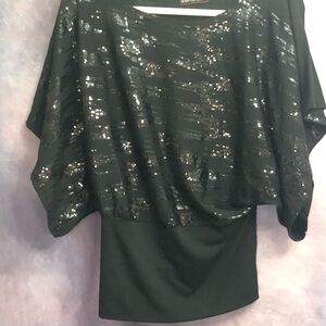 Body Central Black Sequin Top